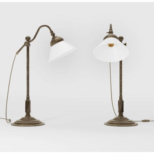 klasicky skleneny tienidlo stolna lampa antik rez statok rustikalny stredomorsky pisaci stol osvetlenie nocny stolik loznice lampa.jpg